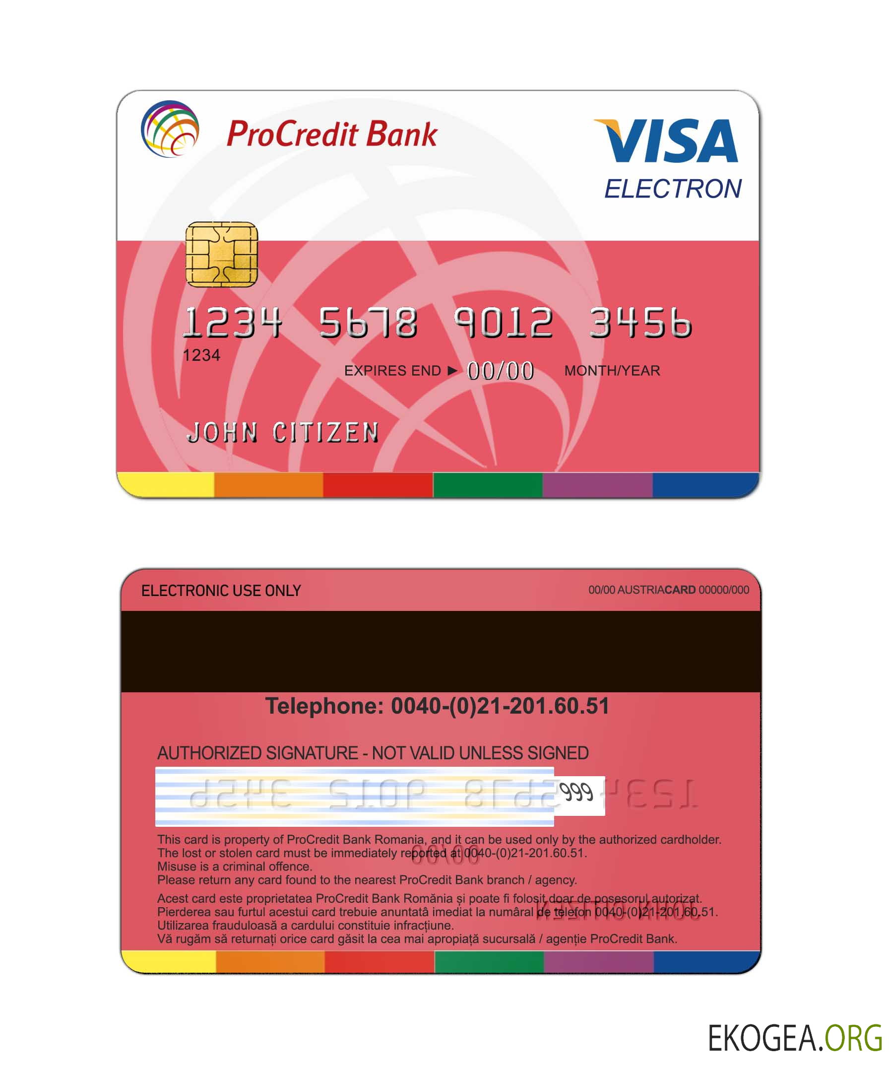 Carte Visa Electron Roumanie